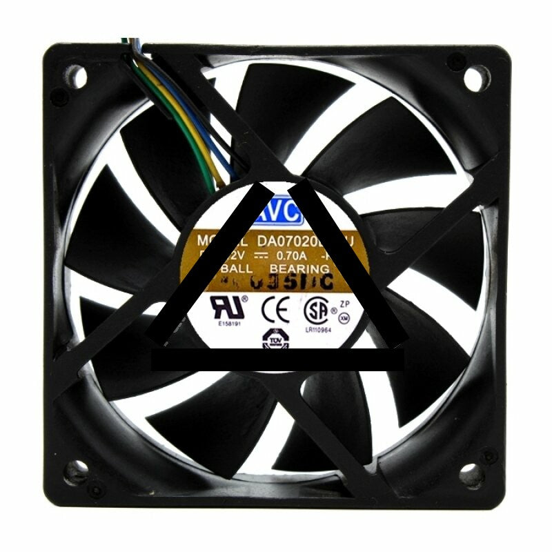 AVC DA07020B12U DC 12V 0.70A 2 Wires / 3 Wires / 4 Wires Axial Cooling Fan