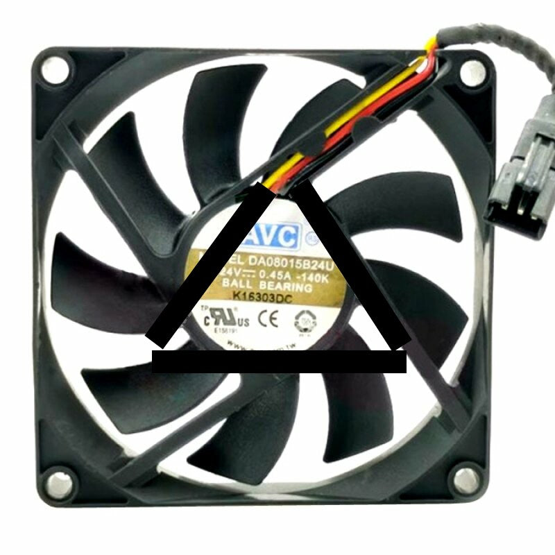 AVC DA08015B24U DC 24V 0.45A 8015 Axial Ball Bearing Cooling Fan
