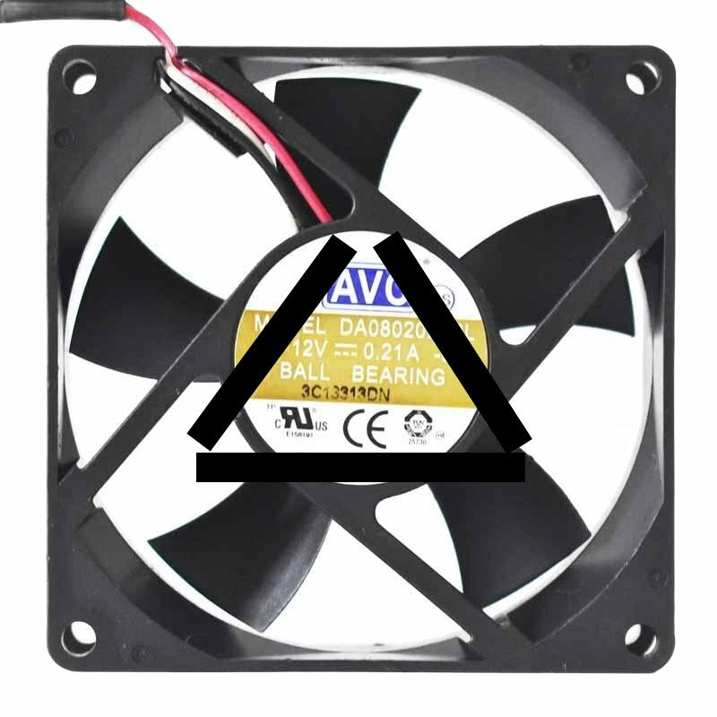 AVC DA08020B12L DC 12V 0.21A 8020 Axial Ball Bearing Cooling Fan