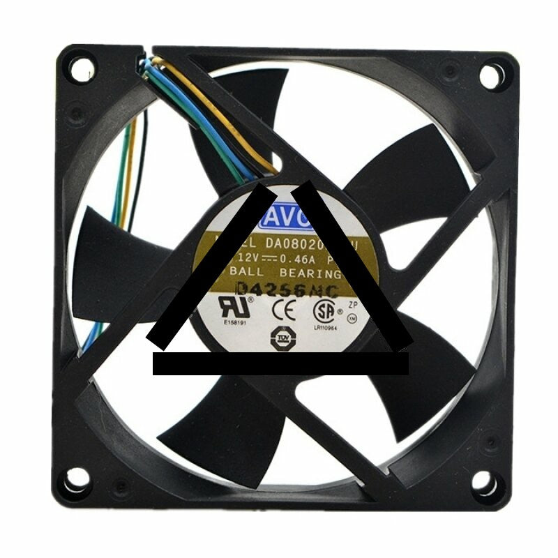 AVC DA08020B12U DC 12V 0.46A 2 Wires / 3 Wires / 4 Wires Axial Cooling Fan