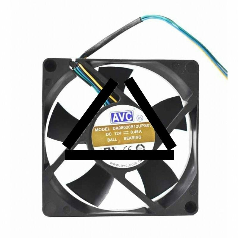 AVC DA08020B12UPS03 DC 12V 0.46A 2 Wires / 3 Wires / 4 Wires Axial Cooling Fan