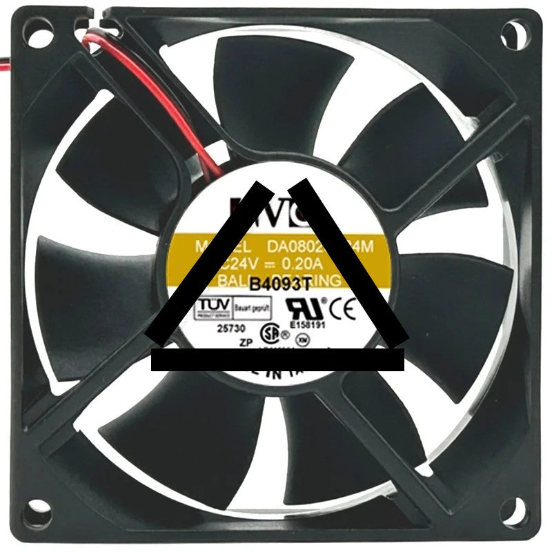 AVC DA08025B24M DC 24V 0.20A 2 Wires Ball Bearing Cooling Fan