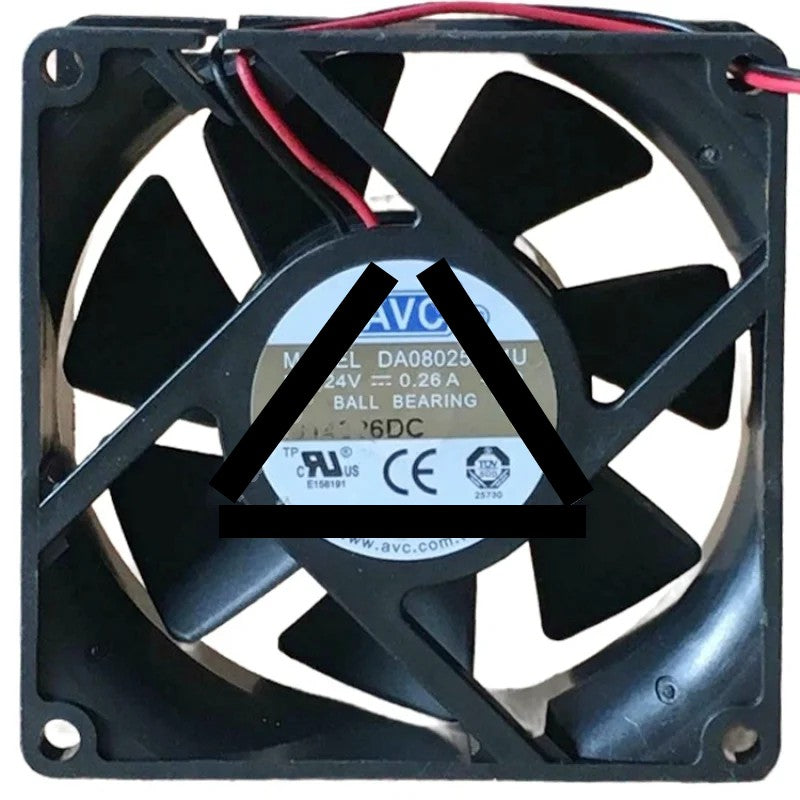AVC DA08025B24U 24V 0.26A Ball Bearing Axial Fan
