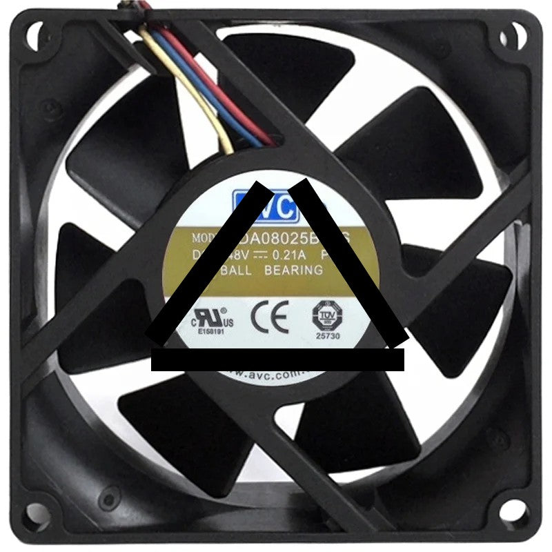 AVC DA0825B48S DC 48V 0.21A 3 / 4 Wires Ball Bearing Cooling Fan