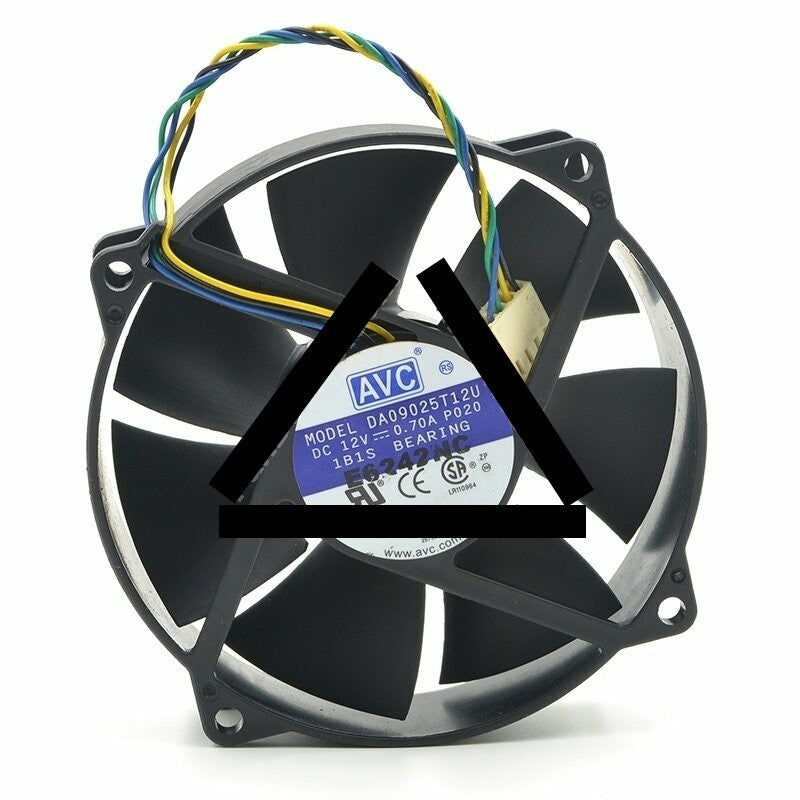 AVC DA09025T12U DC 12V 0.70A 4 Wires Axial Cooling Fan