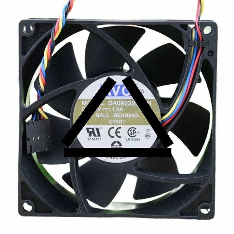 AVC DA09232B12H DC 12V 1.0A 2 Wires / 3 Wires / 4 Wires Axial Cooling Fan
