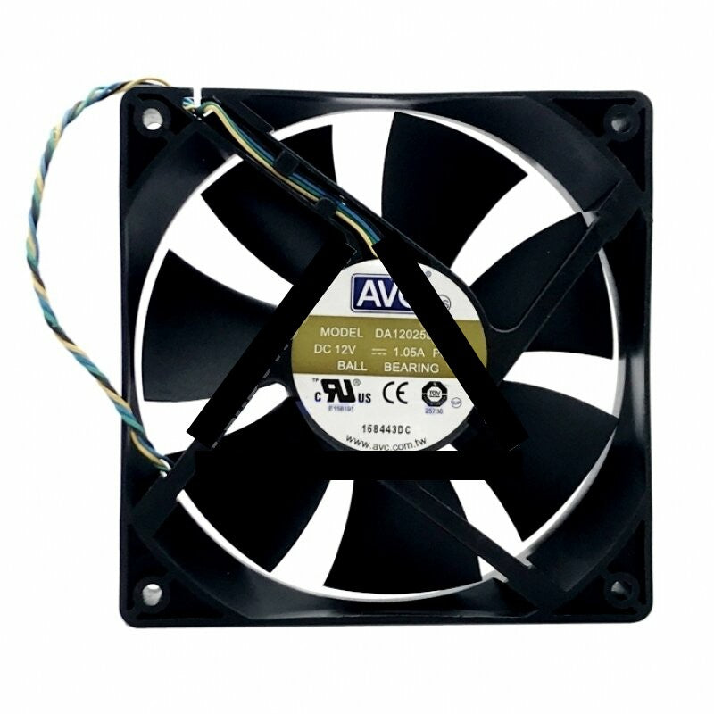 AVC DA12025B12U DC 12V 1.05A 4 Wires Axial Cooling Fan