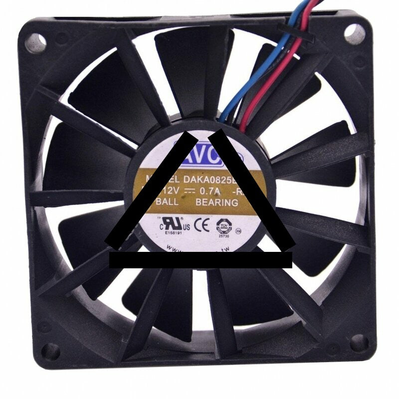 AVC DAKA0825B2M DC 12V 0.7A 2 Wires / 3 Wires Axial Cooling Fan