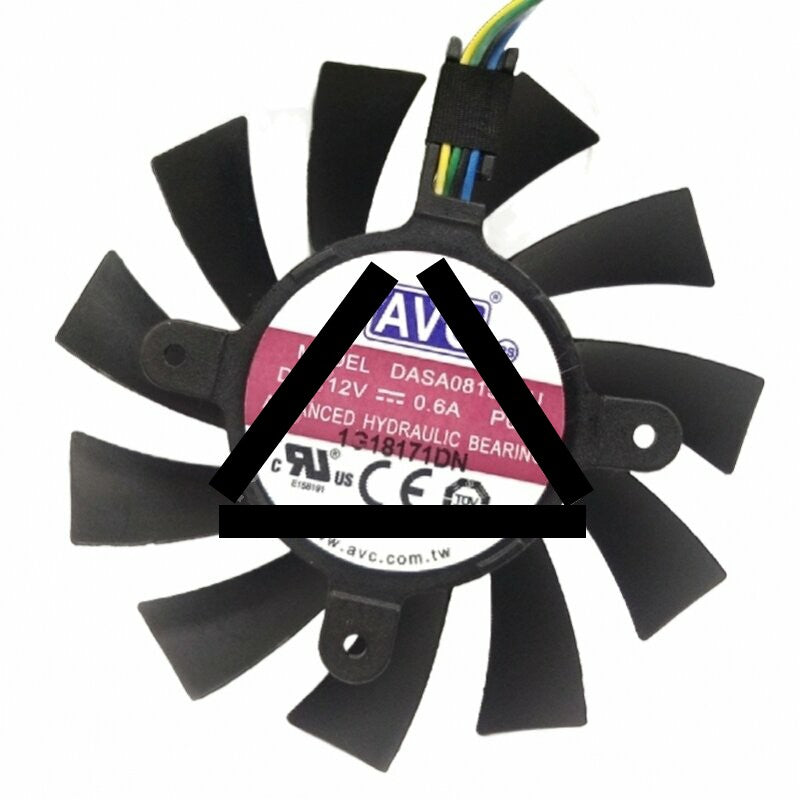 AVC DASA0815R2U DC 12V 0.6A Axial Cooling Fan