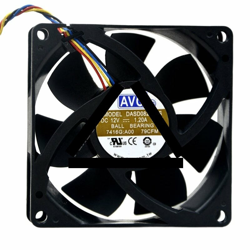 AVC DASD0825B2S DC 12V 1.20A 8025 Axial Ball Bearing Cooling Fan