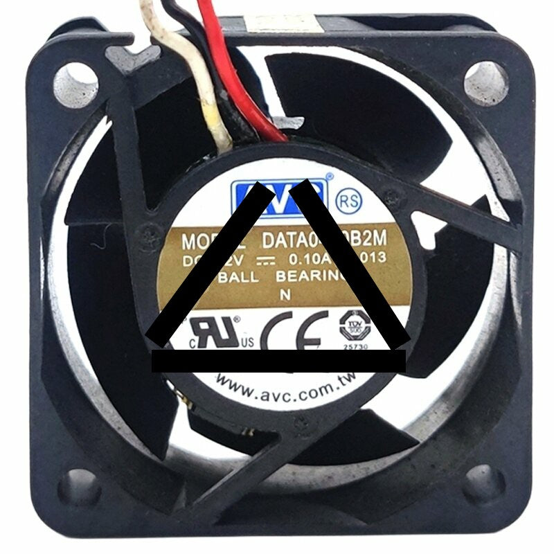 AVC DATA0420B2M DC 12V 0.10A 3 Wires Ball Bearing Axial Cooling Fan
