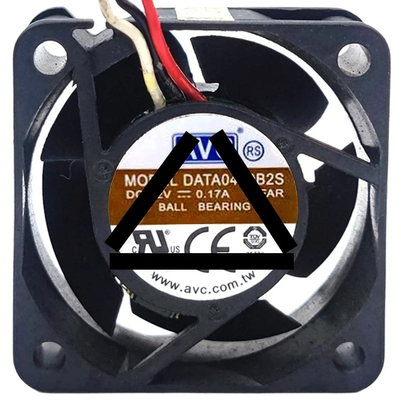 AVC DATA0420B2S DC 12V 0.17A 3 Wires Ball Bearing Cooling Fan