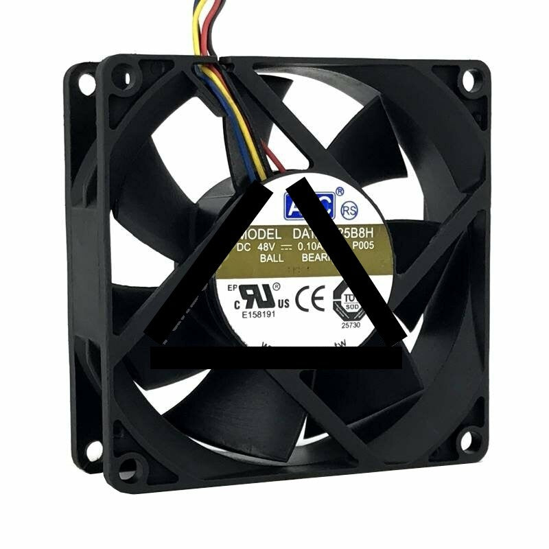 AVC DATA0825B8H DC 48V 0.10A 2 Wires / 3 Wires / 4 Wires Axial Cooling Fan