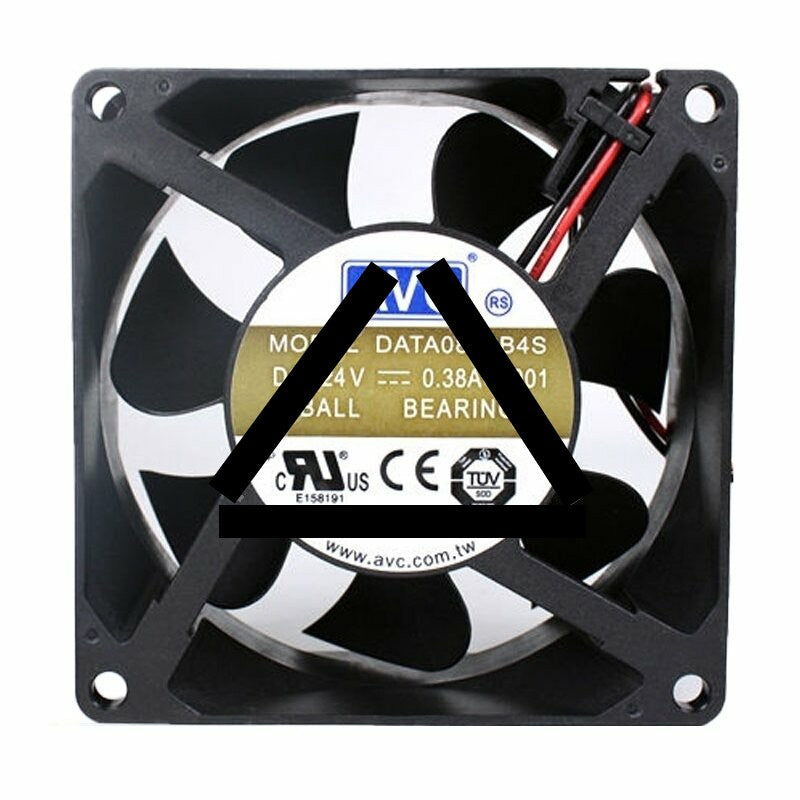 AVC DATA0832B4S DC 24V 0.38A 2 Wires Axial Cooling Fan