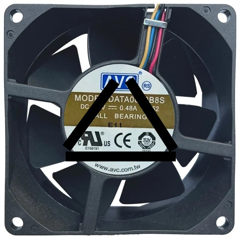 AVC DATA0838B8S DC 48V 0.48A 4 Wires Ball Bearing PWM Cooling Fan