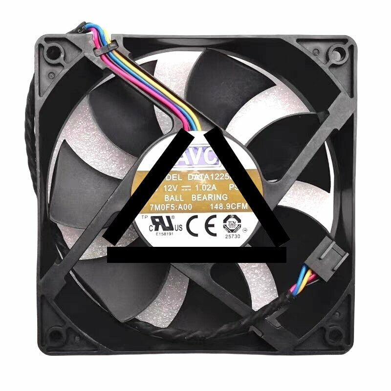 AVC DATA1225B2G DC 12V 1.02A 2 Wires / 3 Wires / 4 Wires Axial Cooling Fan