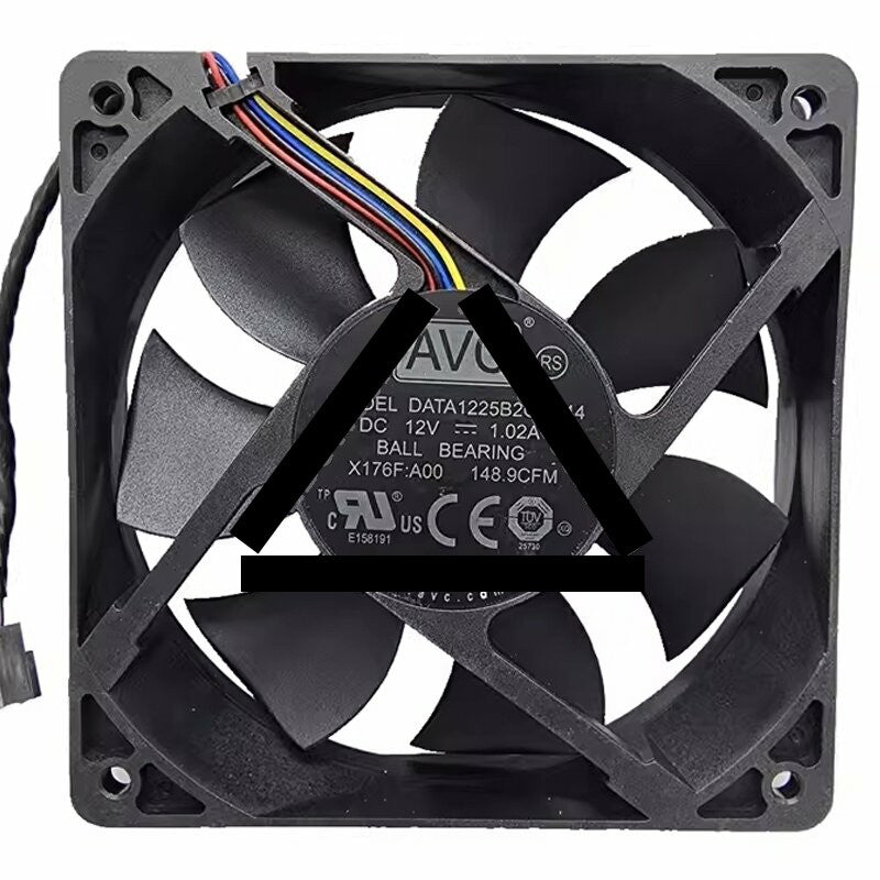 AVC DATA1225B2GPS44 DC 12V 1.02A 12025 PWM Ball Bearing Axial Cooling Fan