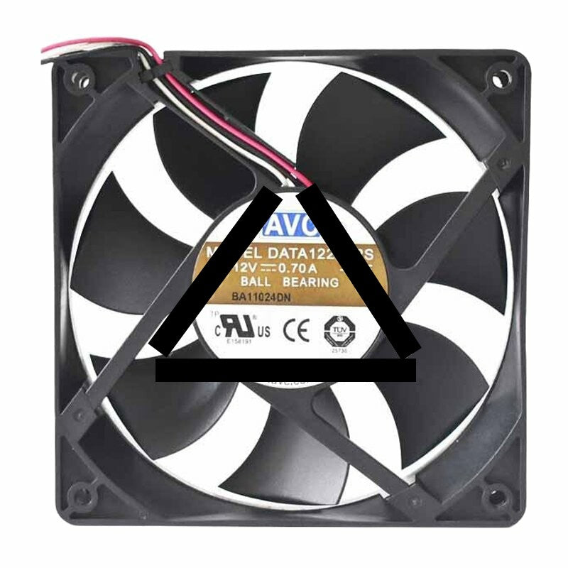 AVC DATA1225B2S DC 12V 0.70A 12025 Axial Ball Bearing Cooling Fan