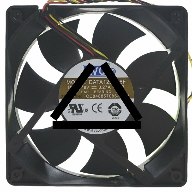 AVC DATA1225B8F DC 48V 0.27A Ball Bearing Axial Cooling Fan