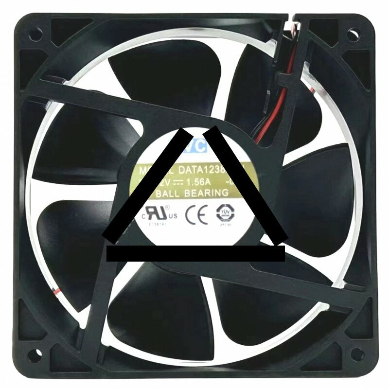 AVC DATA1238B2U DC 12V 1.56A 2 Wires Ball Bearing Axial Cooling Fan