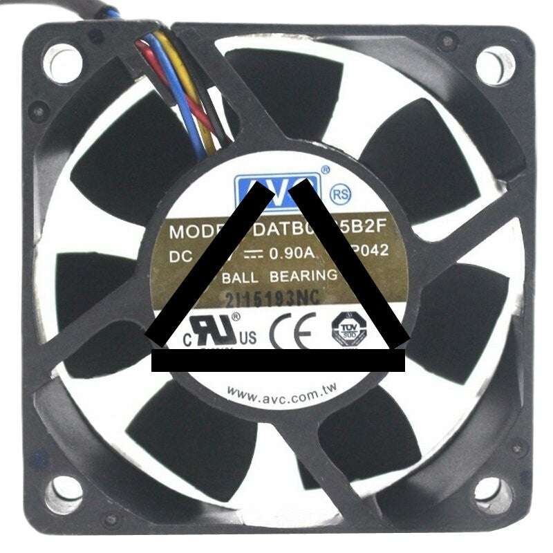 AVC DATB0625B2F DC 12V 0.90A 4 Wires Ball Bearing PWM Axial Cooling Fan