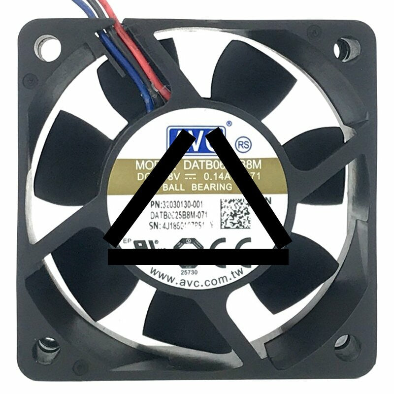 AVC DATB0625B8M DC 48V 0.14A 2 Wires / 3 Wires Ball Bearing Axial Cooling Fan