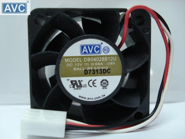 AVC DB04028B12U DC12V 0.66A double ball bearing server inverter cooling fan