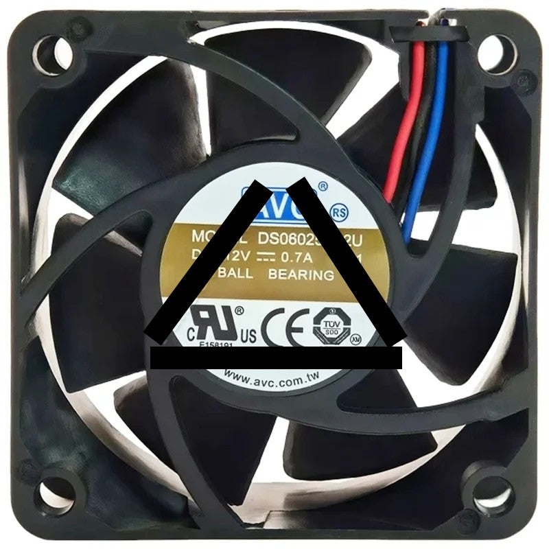 AVC DB06025B12U 12V 0.7A 3 Wires Ball Bearing Axial Cooling Fan
