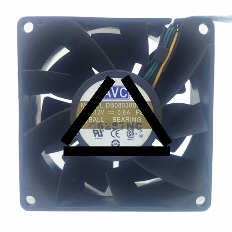 AVC DB08038B12M DC 12V 0.6A 8038 Axial Ball Bearing Cooling Fan