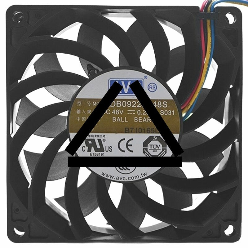 AVC DB09225B48S DC 48V 0.29A 4 Wires Ball Bearing Axial Cooling Fan
