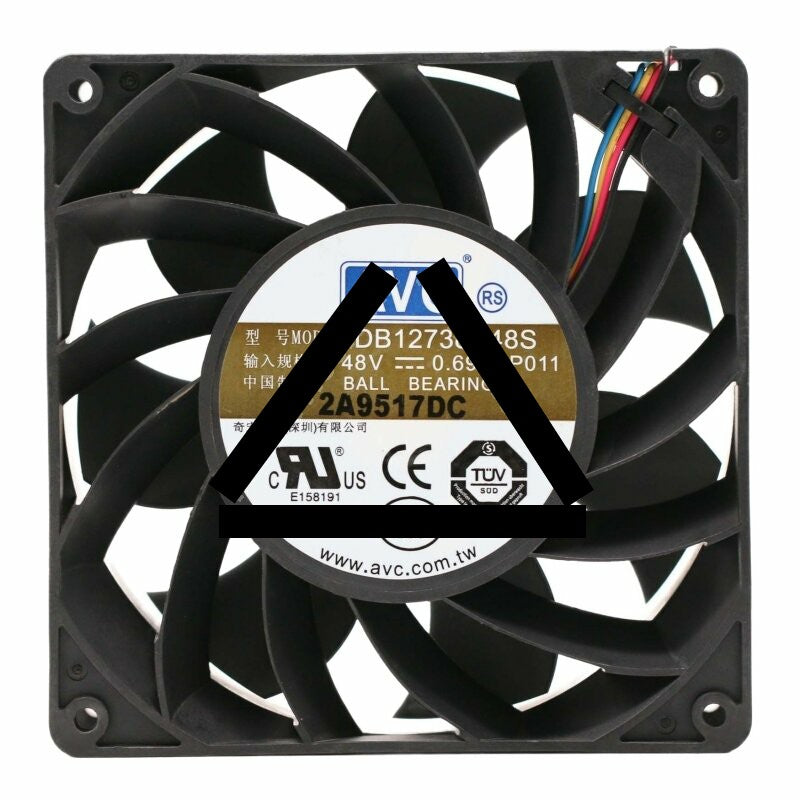 AVC DB12738B48S DC 48V 0.69A 12738 Axial Ball Bearing Cooling Fan