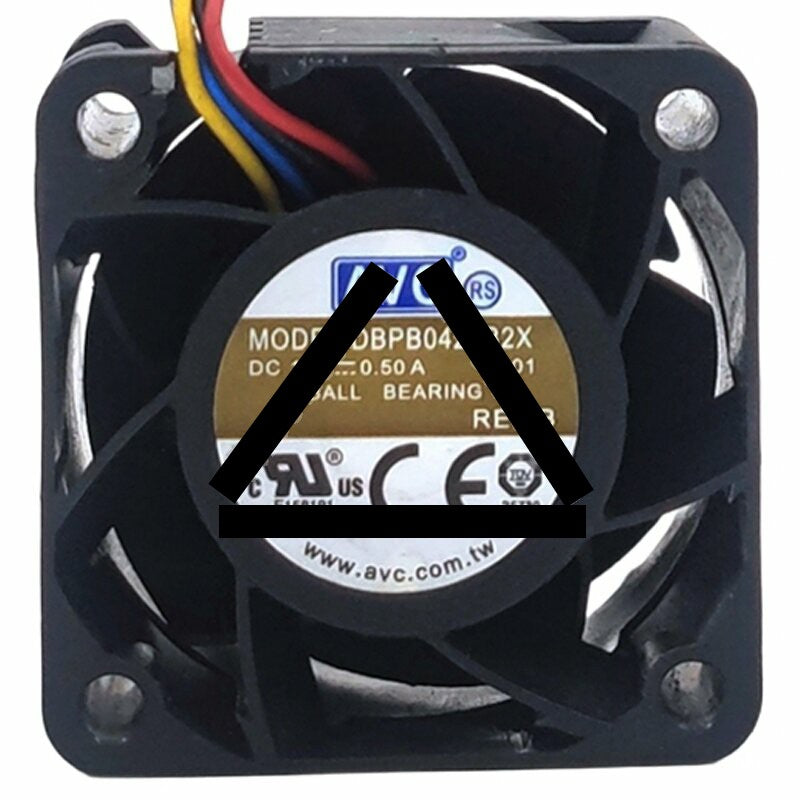 AVC DBPB0428B2X DC 12V 0.50A 4 Wires Ball Bearing PWM Axial Cooling Fan