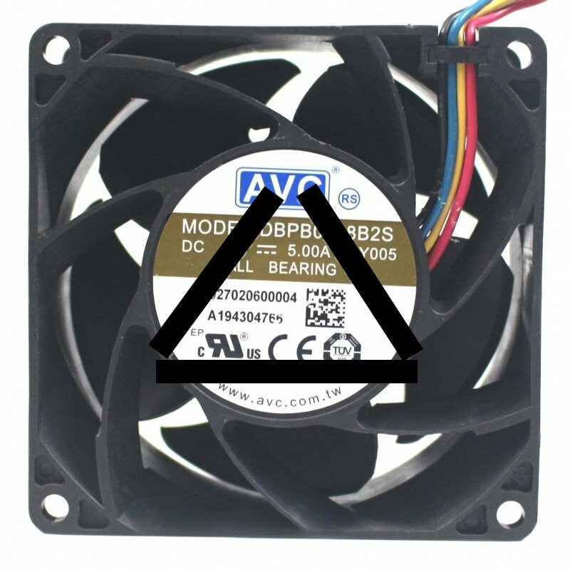 AVC DBPB0838B2S DC 12V 5.00A 2 Wires / 4 Wires Ball Bearing Axial Cooling Fan