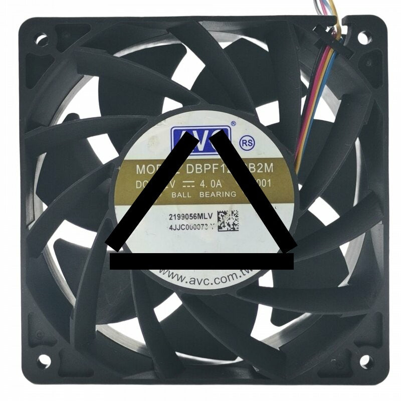 AVC DBPF1238B2M DC 12V 4.0A 4 Wires Ball Bearing PWM Axial Cooling Fan