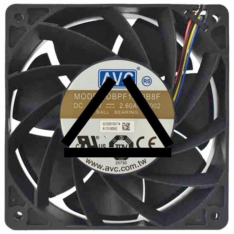 AVC DBPF1238B8F 48V 2.60A 4 Wires Ball Bearing Cooling Fan