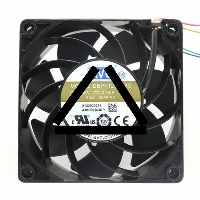 AVC DBPF1238B8G DC 48V 4.50A 4 Wires Axial Cooling Fan