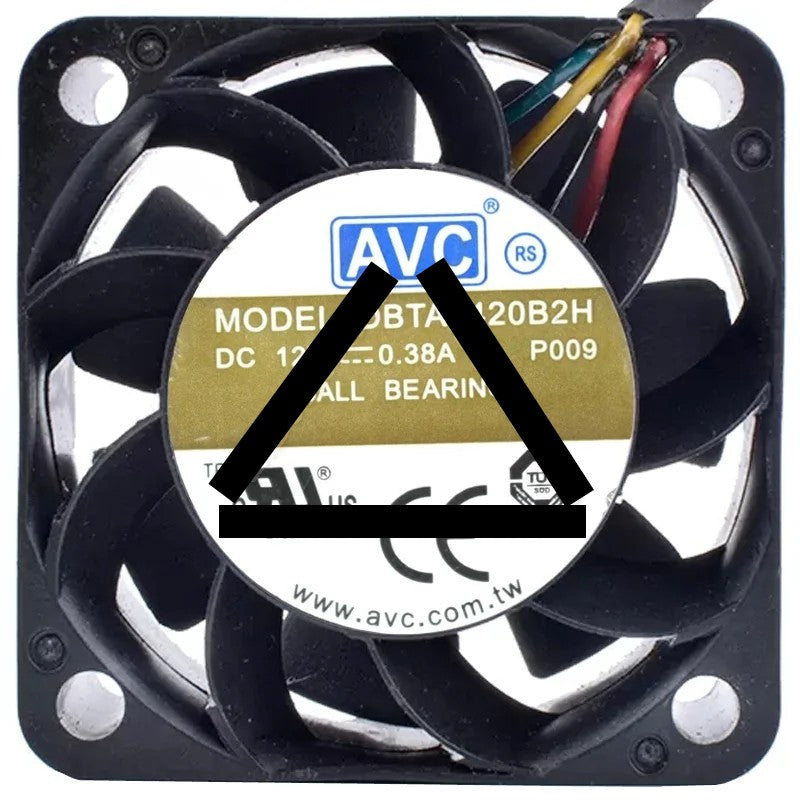 AVC DBTA0420B2H DC 12V 0.38A 4 Wires Ball Bearing Cooling Fan