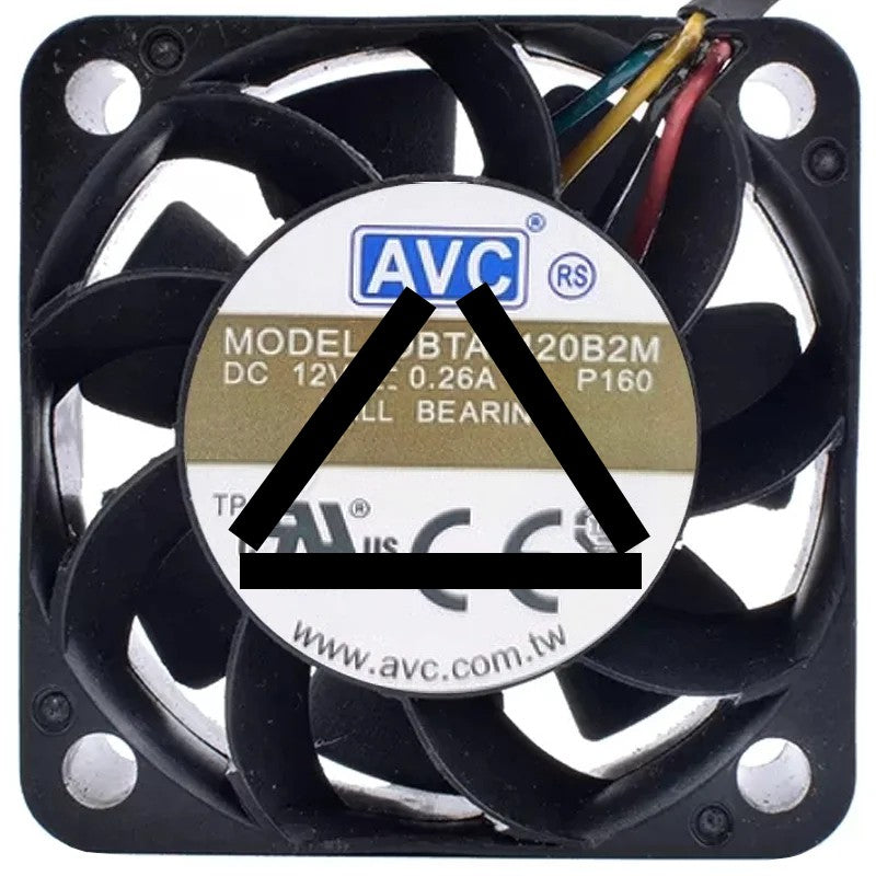 AVC DBTA0420B2M DC 12V 0.26A 4 Wires Ball Bearing PWM Cooling Fan