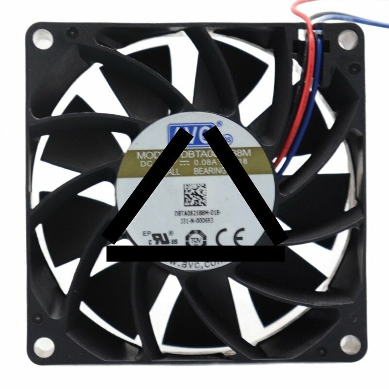 AVC DBTA0825B8M DC 48V 0.08A 8025 Axial Ball Bearing Cooling Fan