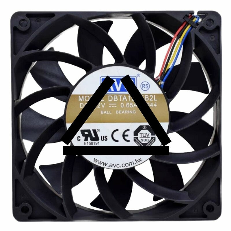 AVC DBTA1225B2L DC 12V 0.65A 12025 Axial Ball Bearing Cooling Fan
