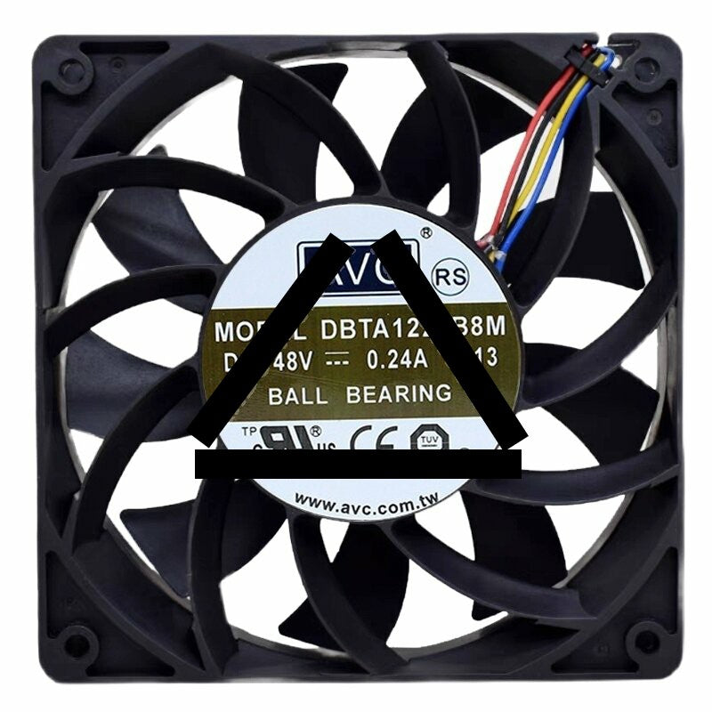 AVC DBTA1225B8M 48V 0.24A Ball Bearing Axial Cooling Fan