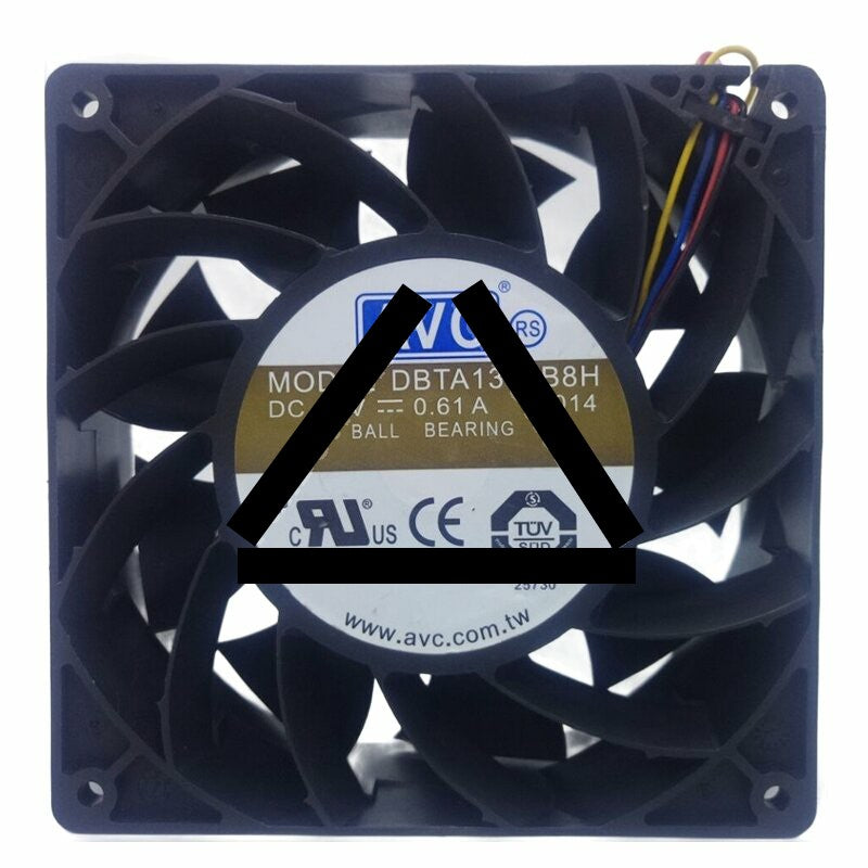 AVC DBTA1338B8H DC 48V 0.61A 12738 Ball Bearing Axial Cooling Fan