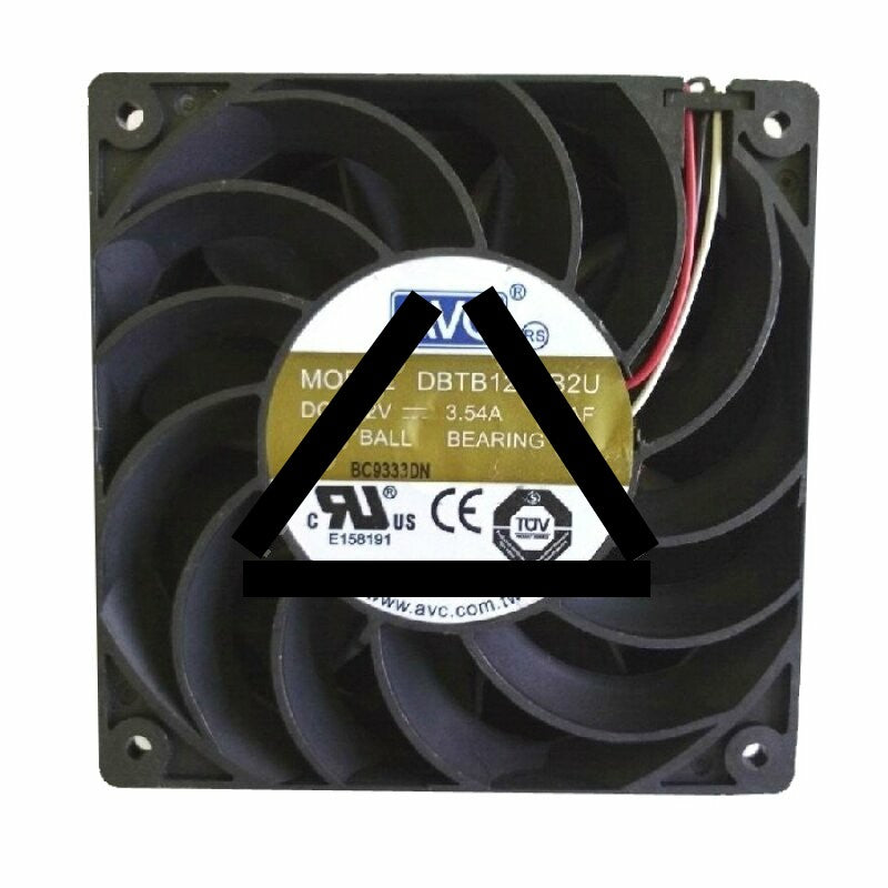 AVC DBTB1238B2U DC 12V 3.54A 3 Wires Axial Cooling Fan