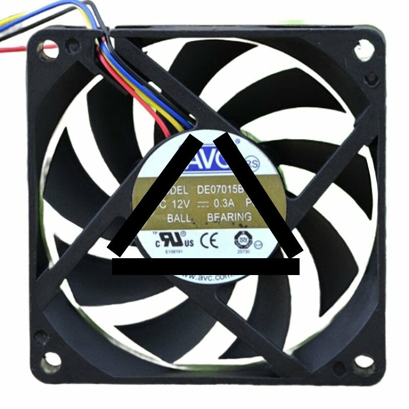 AVC DE07015B12L DC 12V 0.3A 2 Wires / 3 Wires / 4 Wires Axial Cooling Fan