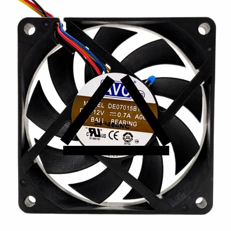 AVC DE07015B12U DC 12V 0.7A 7015 Axial Ball Bearing Cooling Fan
