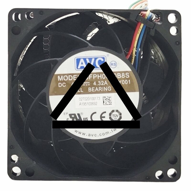 AVC DFPH0880B8S DC 48V 4.32A 8080 Ball Bearing Axial Cooling Fan