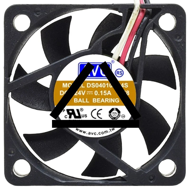 AVC DS04010B24S 24V 0.15A 3 Wires Ball Bearing Cooling Fan
