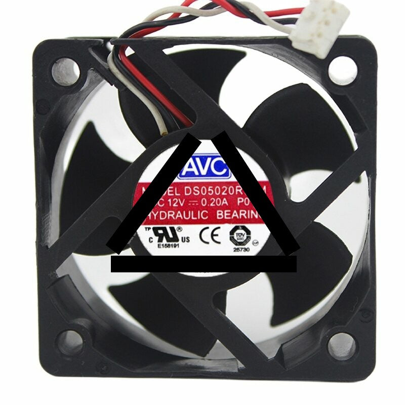 AVC DS05020R12M DC 12V 0.20A 5020 Axial Hydraulic Bearing Cooling Fan