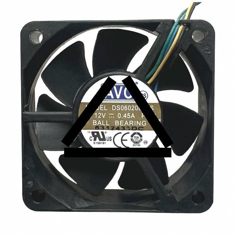 AVC DS06020B12S DC 12V 0.45A 2 Wires / 3 Wires / 4 Wires Axial Cooling Fan