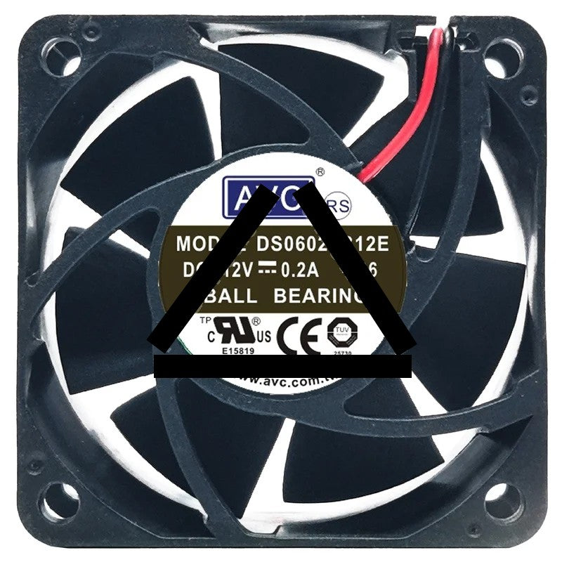 AVC DS06025B12E 12V 0.2A 2 Wires Axial Cooling Fan